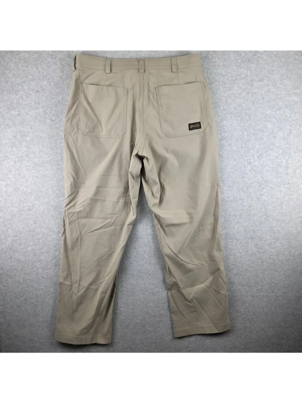 Duluth Trading Co Mens 36 x 30 Dry On The Fly Flex Khaki Cargo Pants Hiking Trav